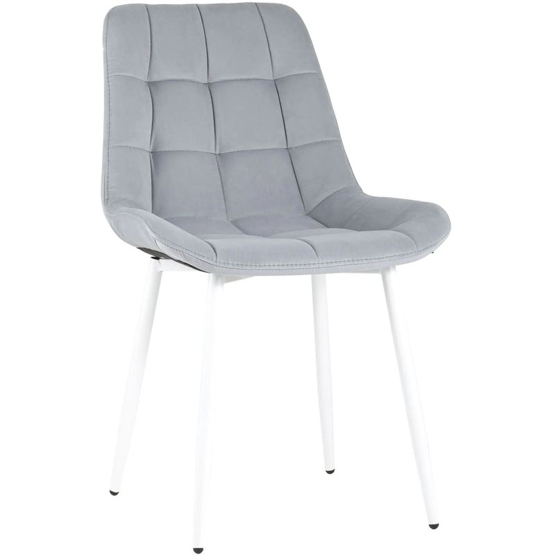 Стул NANCY Chair Серый Цвет Белые Ножки Серый Белый в Кирове | Loft Concept 
