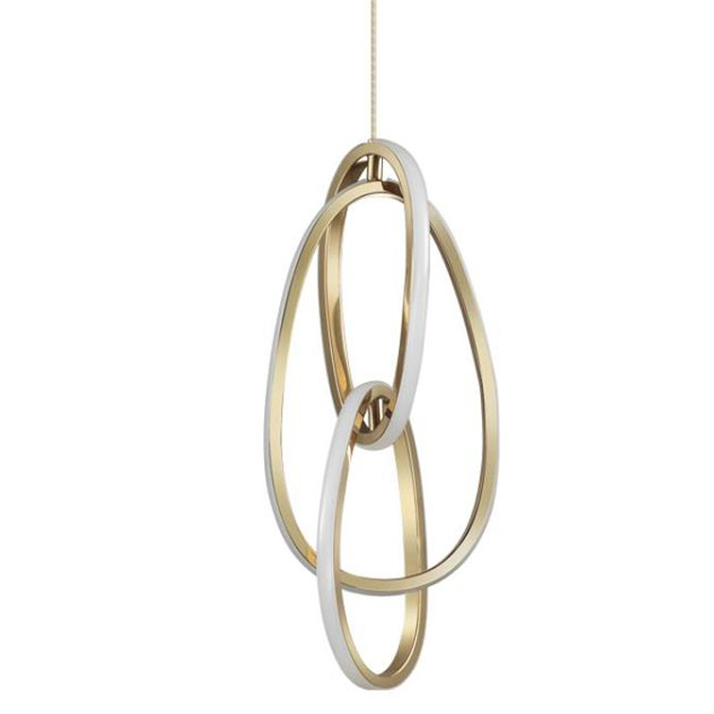 Подвесной светильник 3 Chain Link Gold 42 Глянцевое золото Подвесной светильник 3 Chain Link Gold 42 Глянцевое золото в Кирове | Loft Concept