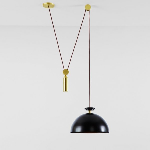 Подвесной светильник Shape up Pendant Hemisphere Black Латунь Черный Подвесной светильник Shape up Pendant Hemisphere Black Латунь Черный в Кирове | Loft Concept