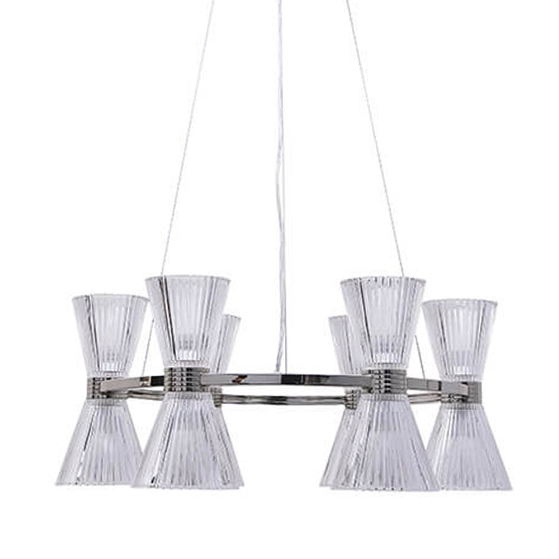 Люстра Glass Horn Light matt nickel 65 Прозрачное Стекло Никель Сатин Люстра Glass Horn Light matt nickel 65 Прозрачное Стекло Никель Сатин в Кирове | Loft Concept