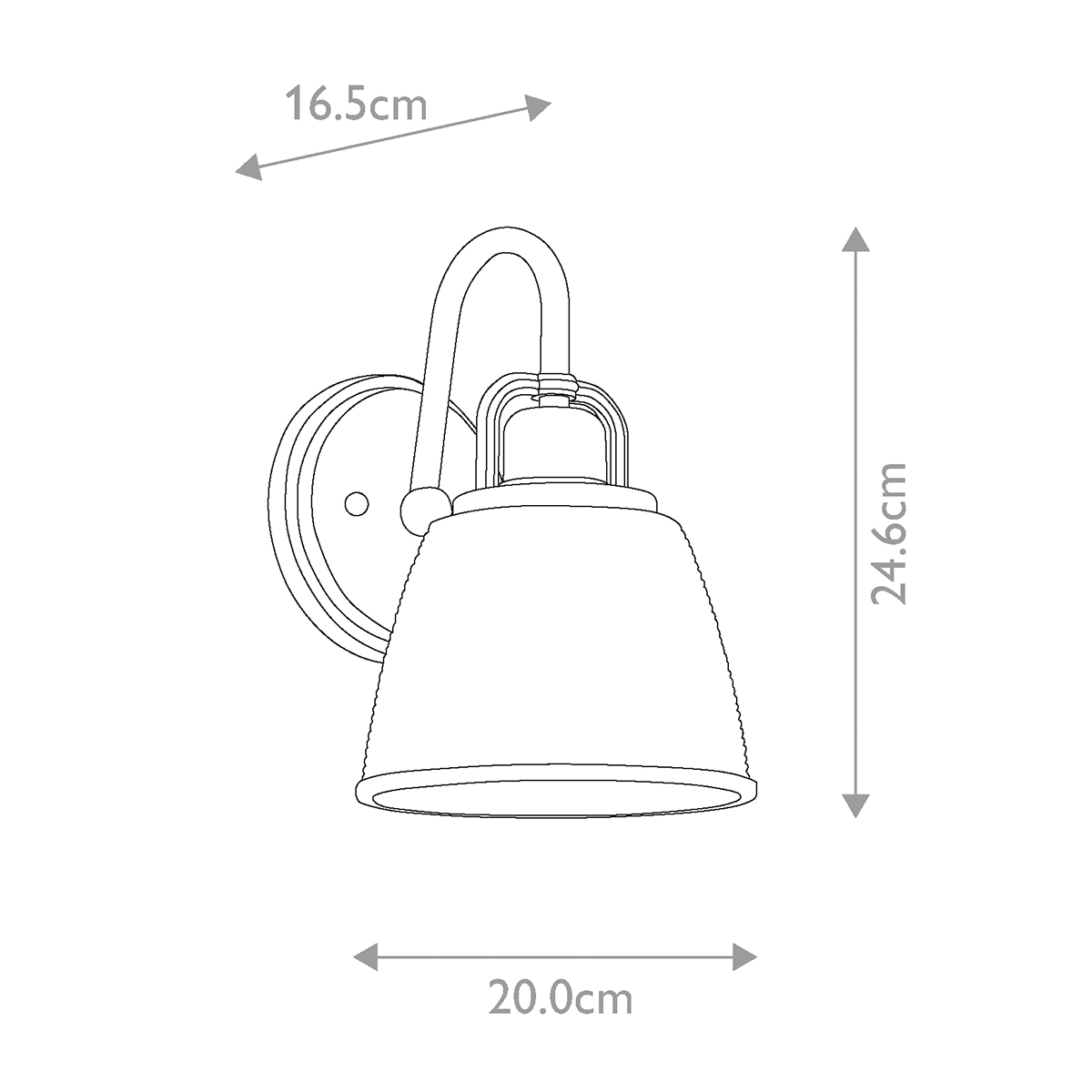 Бра с прозрачным рифленым плафоном в форме колокола Quoizel в Кирове