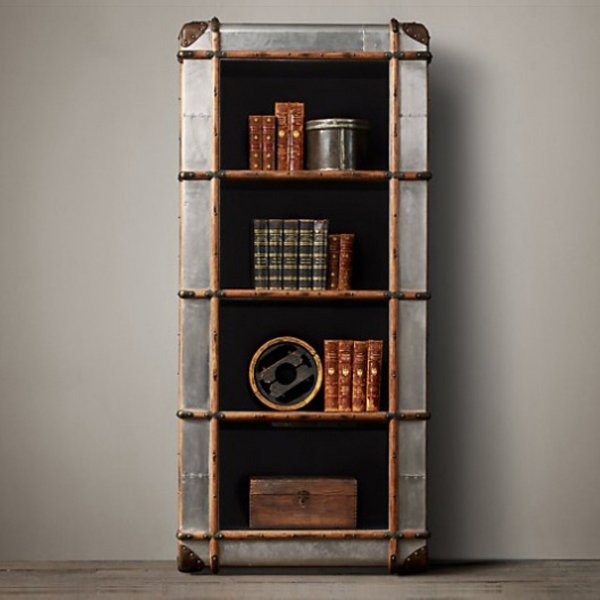 RH Richards Polished Aluminum Shelving Bookcase Алюминий Коричневый винтаж в Кирове | Loft Concept 