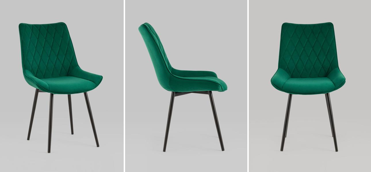 Стул Seoul S Chair Изумрудно-Зеленый Велюр - фото