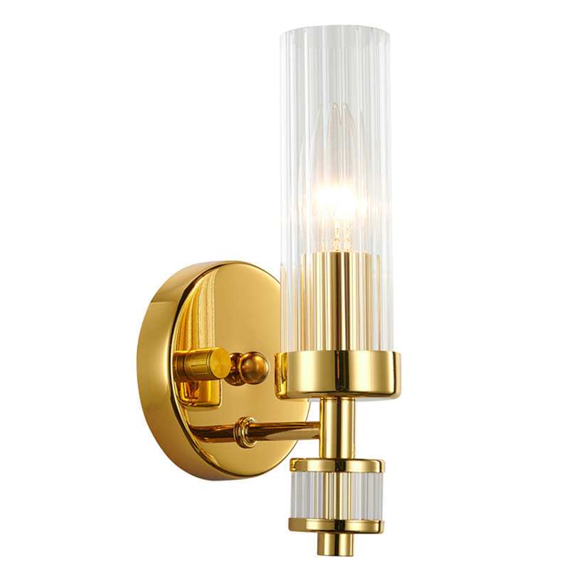 Бра Jeanette Gold Sconce Глянцевое золото Прозрачный Бра Jeanette Gold Sconce Глянцевое золото Прозрачный в Кирове | Loft Concept