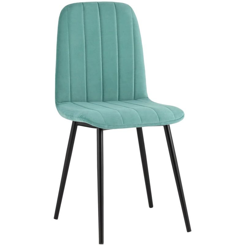 Стул Easy Chair Велюр Мятный цвет Мятный Черный Стул Easy Chair Велюр Мятный цвет Мятный Черный в Кирове | Loft Concept