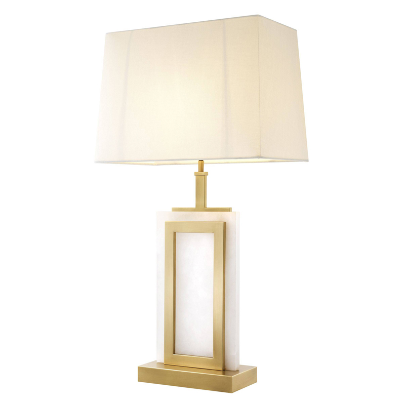 Настольная лампа Eichholtz Table Lamp Murray Белый Латунь Молочный Настольная лампа Eichholtz Table Lamp Murray Белый Латунь Молочный в Кирове | Loft Concept