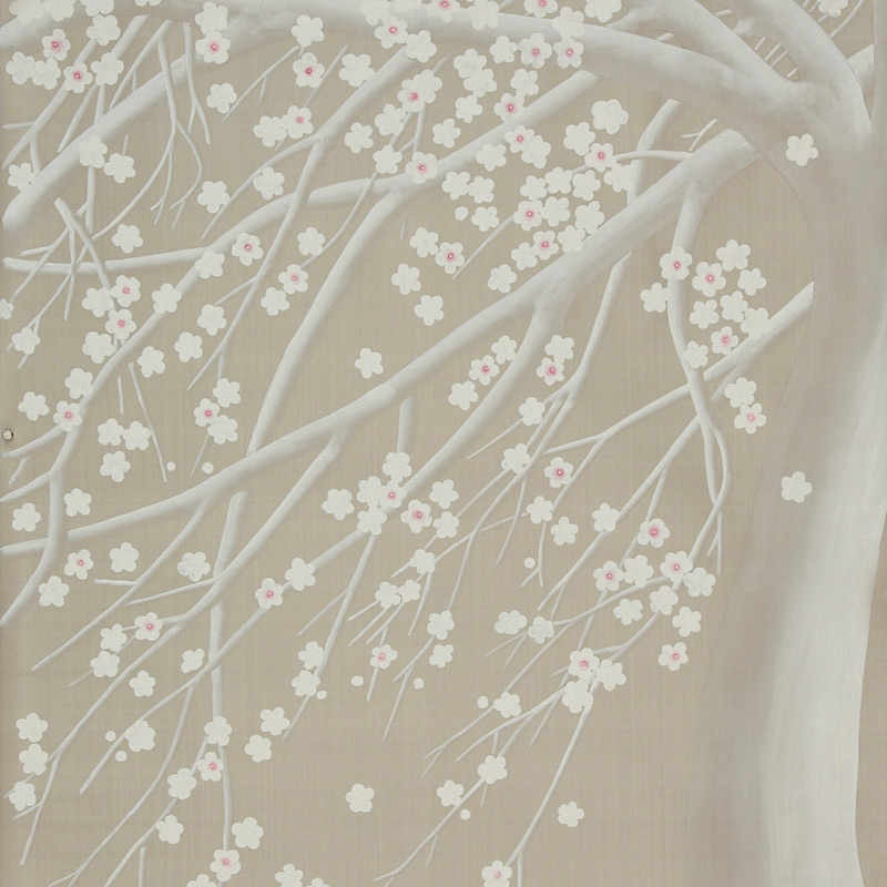 Обои ручная роспись Windswept Blossom Blossom on Lead Grey dyed silk Обои ручная роспись Windswept Blossom Blossom on Lead Grey dyed silk в Кирове | Loft Concept
