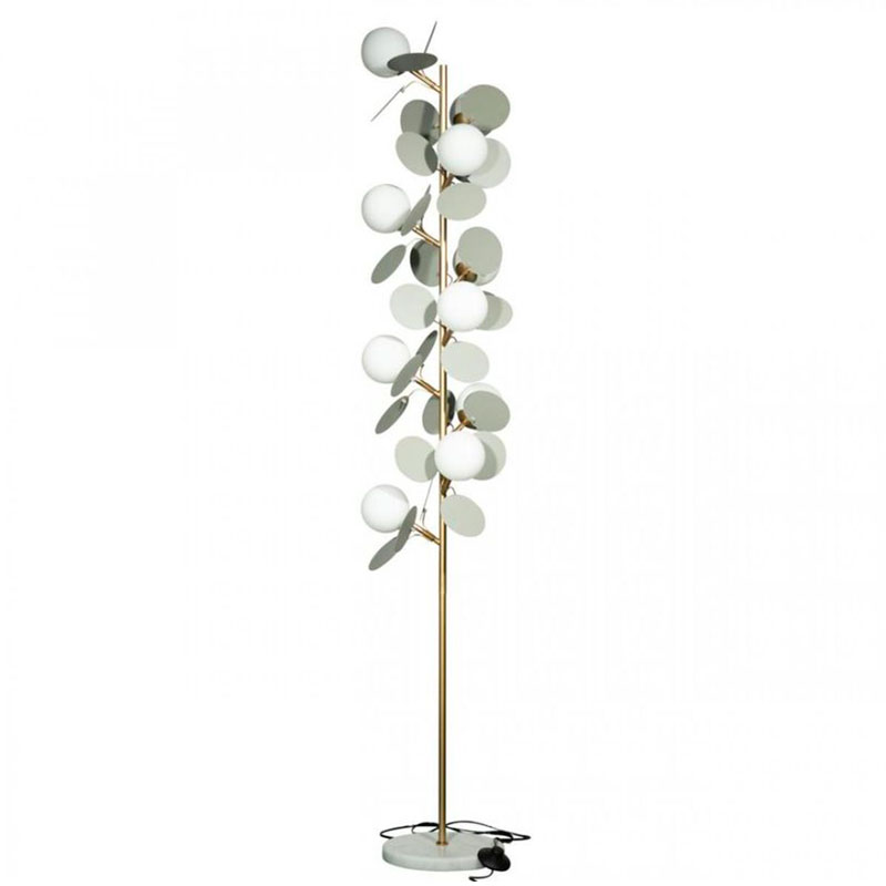 Торшер MATISSE Floor Lamp Gray Серый Золотой Белый Торшер MATISSE Floor Lamp Gray Серый Золотой Белый в Кирове | Loft Concept