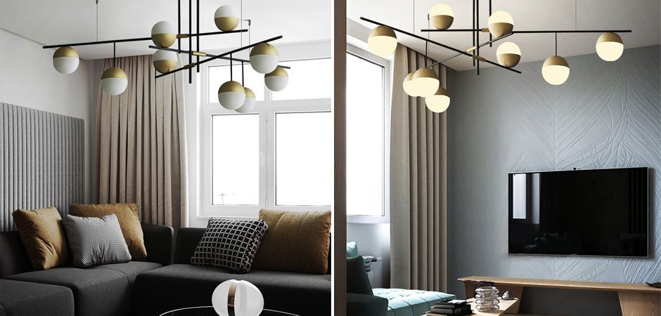 Люстра Balls white & brass 9 Люстра Balls white & brass 9 - Loft-Concept в Кирове