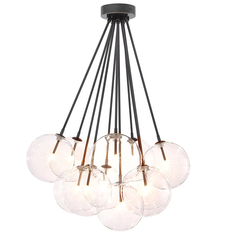 Люстра Eichholtz Ceiling Lamp Molecule Bronze Прозрачное Стекло Темная бронза Люстра Eichholtz Ceiling Lamp Molecule Bronze Прозрачное Стекло Темная бронза в Кирове | Loft Concept