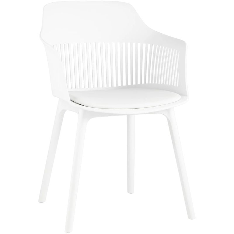 Стул Crocus Chair Белый цвет Подушка эко-кожа Белый Стул Crocus Chair Белый цвет Подушка эко-кожа Белый в Кирове | Loft Concept