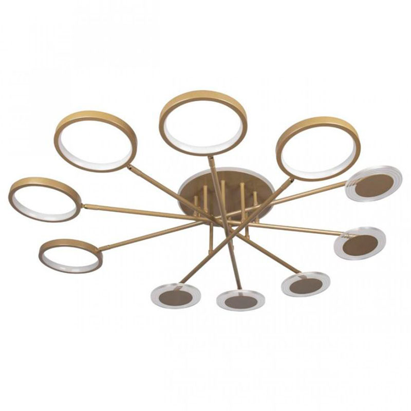 Люстра светодиодная BENDIK LIGHTING Gold 10 плафонов Золотой Прозрачный Люстра светодиодная BENDIK LIGHTING Gold 10 плафонов Золотой Прозрачный в Кирове | Loft Concept