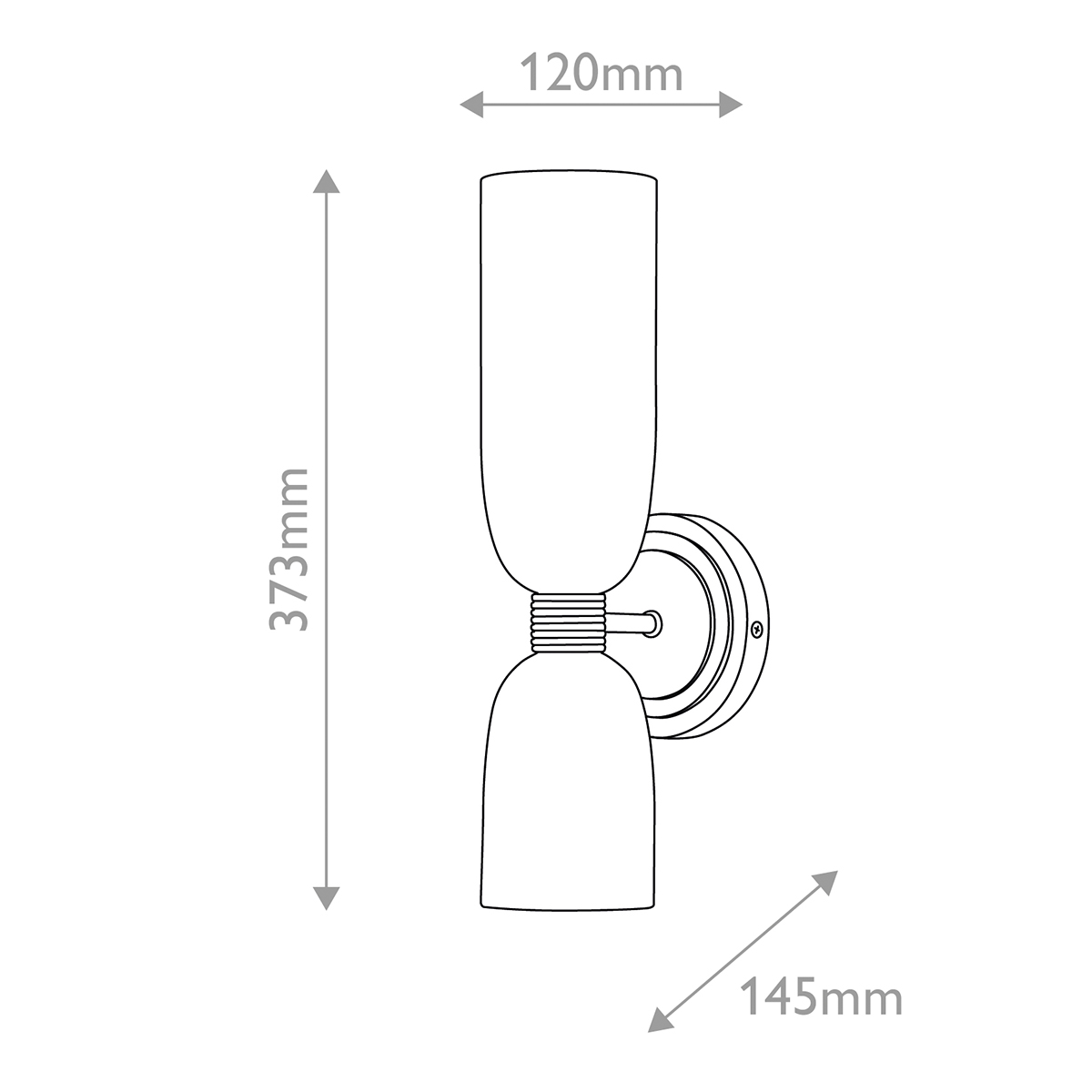 Бра для ванных комнат вертикальное с двумя матовыми белыми стеклянными плафонами Hinkley в Кирове