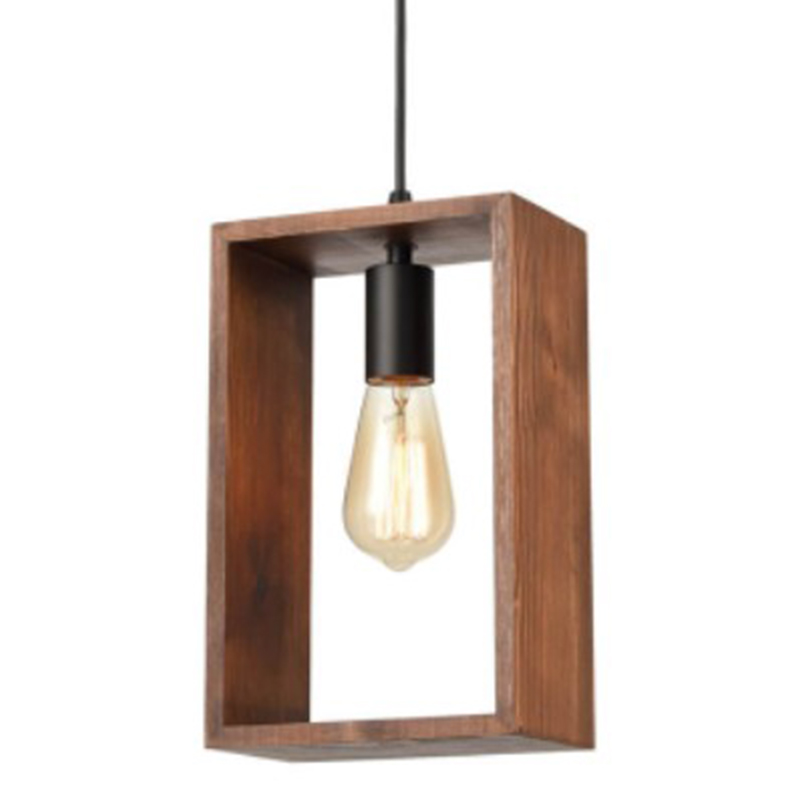Подвесной светильник Bismark Wooden Коричневый Черный в Кирове | Loft Concept 