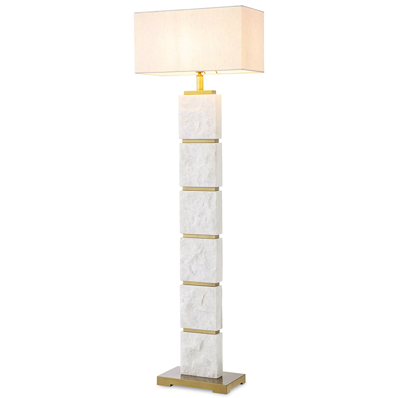 Торшер Eichholtz Floor Lamp Newton Marble Белый Мрамор Bianco Кремовый Латунь Торшер Eichholtz Floor Lamp Newton Marble Белый Мрамор Bianco Кремовый Латунь в Кирове | Loft Concept