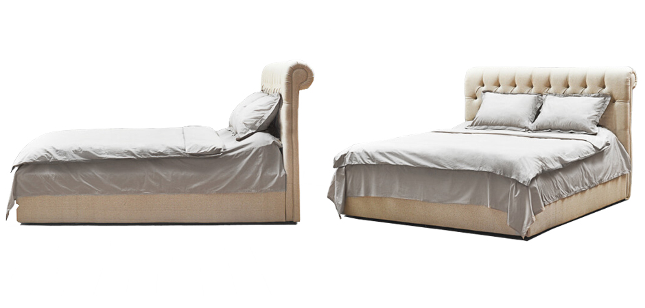 Кровать Beige Capitone Bed Кровать Beige Capitone Bed - Loft-Concept в Кирове