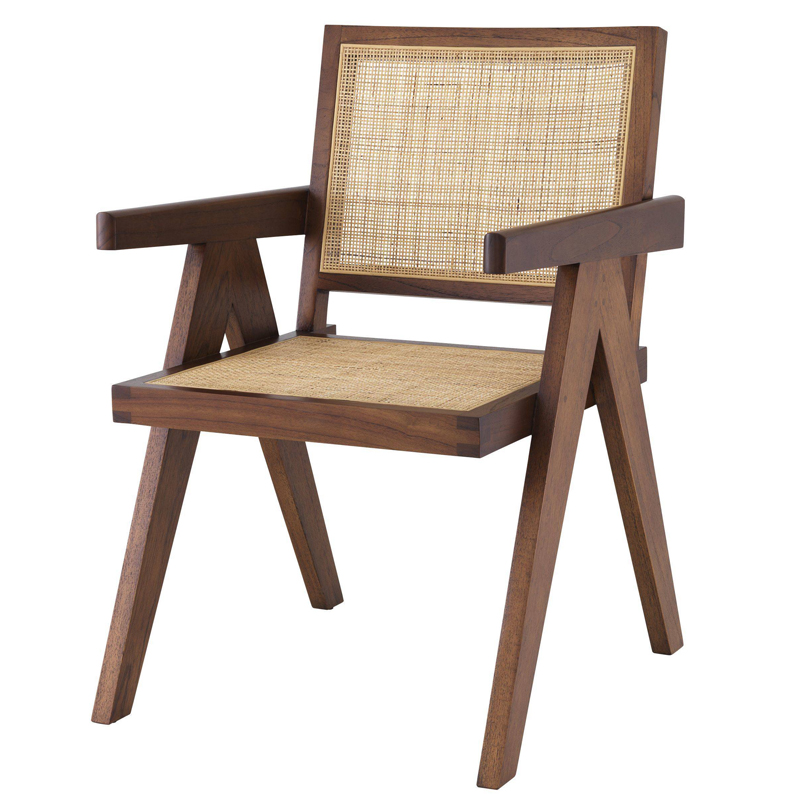 Стул Eichholtz Dining Chair Aristide brown Коричневый Бежевый Стул Eichholtz Dining Chair Aristide brown Коричневый Бежевый в Кирове | Loft Concept