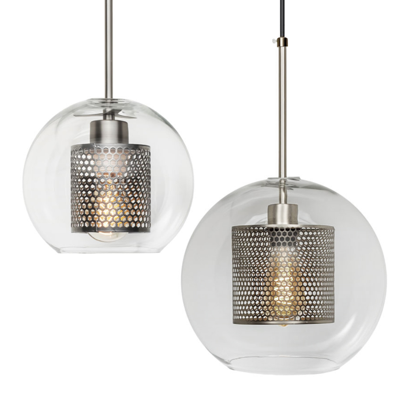 Perforated Vessel Pendant Lamp Nickel Ball Никель Прозрачное Стекло Perforated Vessel Pendant Lamp Nickel Ball Никель Прозрачное Стекло в Кирове | Loft Concept