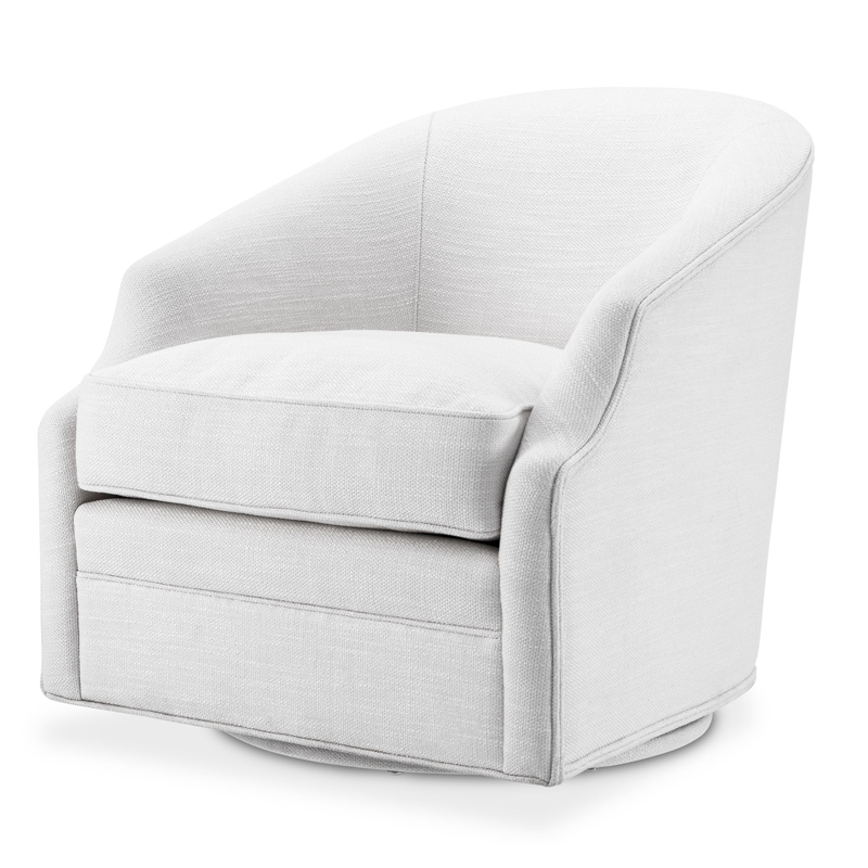 Кресло Eichholtz Swivel Chair Gustav Белый Кресло Eichholtz Swivel Chair Gustav Белый в Кирове | Loft Concept