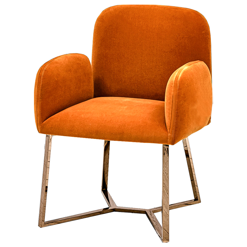 Стул Clifford Stool Orange Оранжевый Розовое золото Стул Clifford Stool Orange Оранжевый Розовое золото в Кирове | Loft Concept