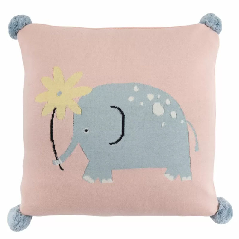 Подушка с помпонами Blue Elephant Мульти Подушка с помпонами Blue Elephant Мульти в Кирове | Loft Concept