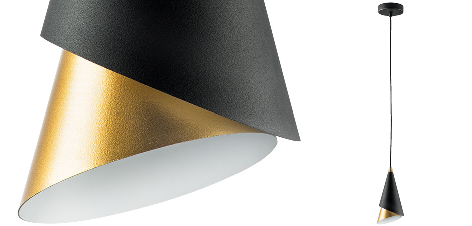 Подвесной светильник Lucio Black and Gold One Подвесной светильник Lucio Black and Gold One - Loft-Concept в Кирове