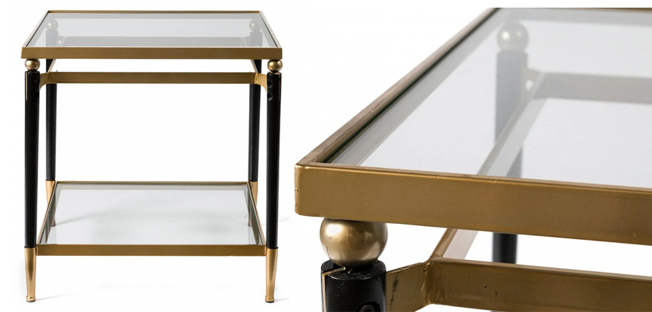 Приставной столик Black & Gold Table two-tier Приставной столик Black & Gold Table two-tier - Loft-Concept в Кирове