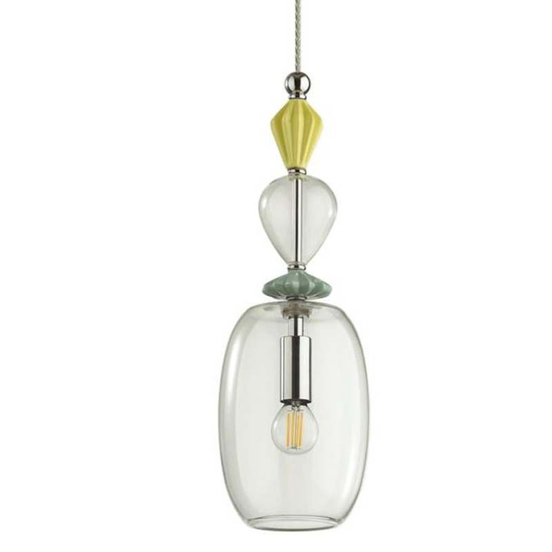 Подвесной светильник Iris Glas hanging lamp candy B chrome Прозрачное Стекло Прозрачный желтый Голубой Хром Прозрачный зеленый Подвесной светильник Iris Glas hanging lamp candy B chrome Прозрачное Стекло Прозрачный желтый Голубой Хром Прозрачный зеленый в Кирове | Loft Concept