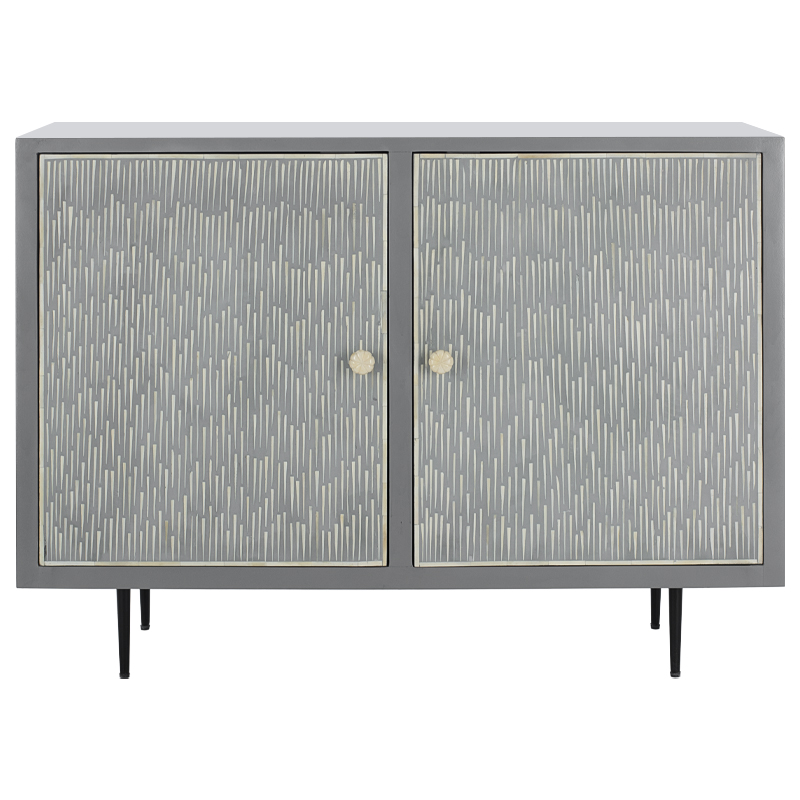 Буфет инкрустированный Inlaid Bone gray Серый Белый Буфет инкрустированный Inlaid Bone gray Серый Белый в Кирове | Loft Concept