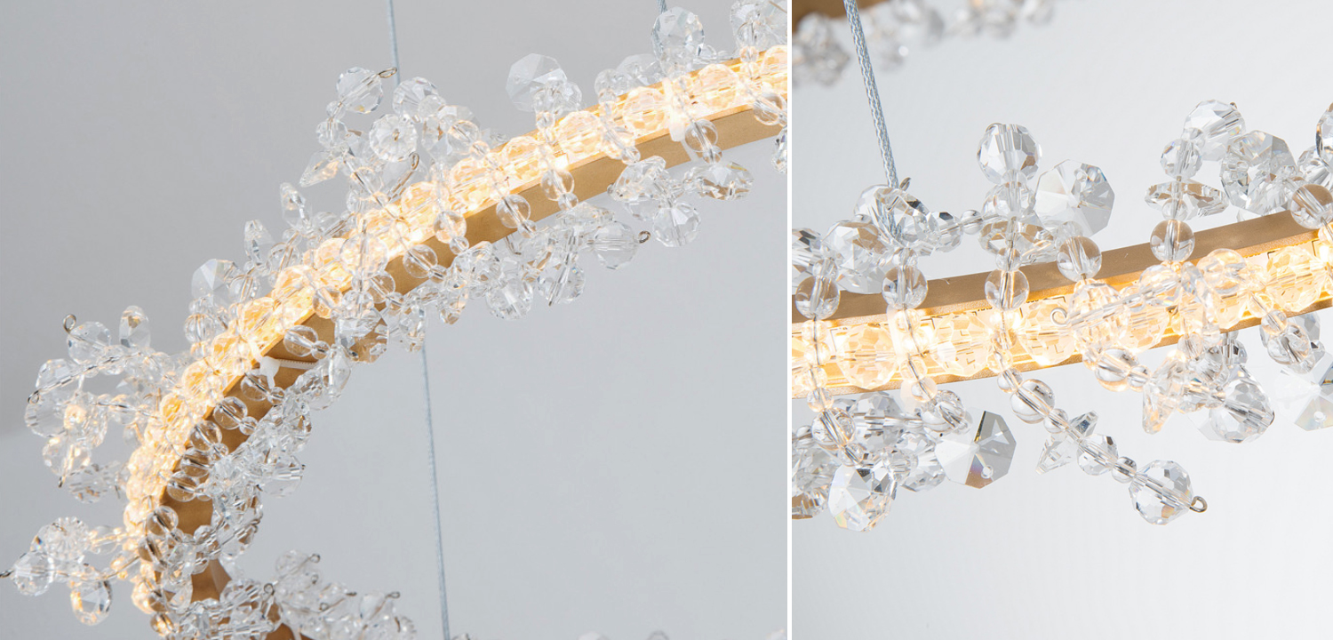 Crystal round chandelier Светильник Кольцо из Хрусталя  - фото №1