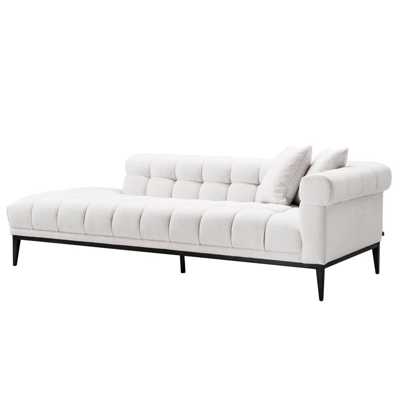 Кушетка Eichholtz Lounge Sofa Aurelio Right Белый Черный Кушетка Eichholtz Lounge Sofa Aurelio Right Белый Черный в Кирове | Loft Concept