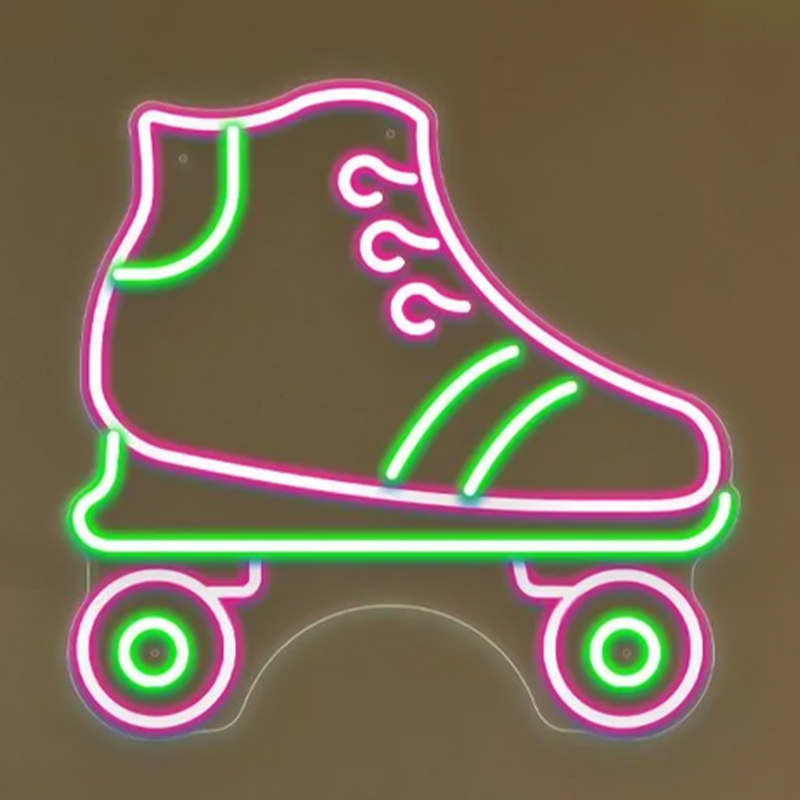 Неоновая настенная лампа Rollers Neon Wall Lamp Прозрачный Зеленый Розовый Неоновая настенная лампа Rollers Neon Wall Lamp Прозрачный Зеленый Розовый в Кирове | Loft Concept