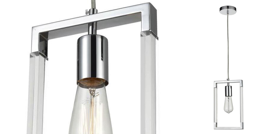 Подвесной светильник Transparent Strips Chromium One Подвесной светильник Transparent Strips Chromium One - Loft-Concept в Кирове