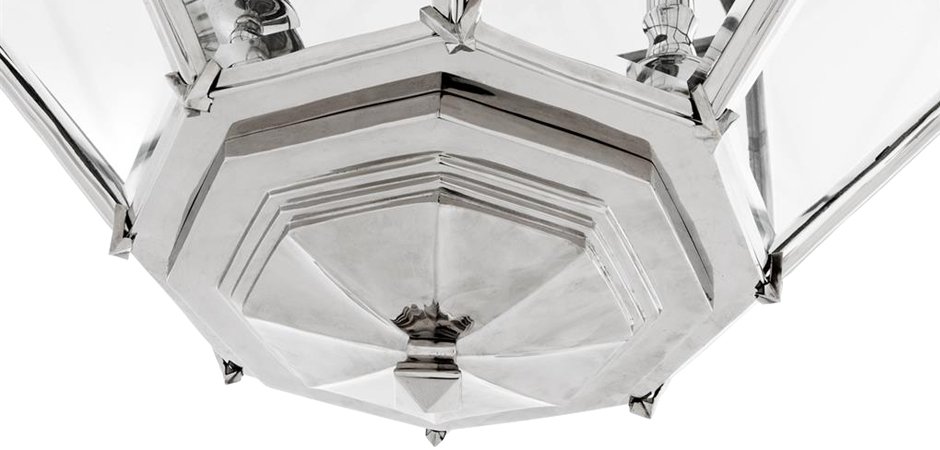 Люстра Lantern Owen Nickel M - фото №1