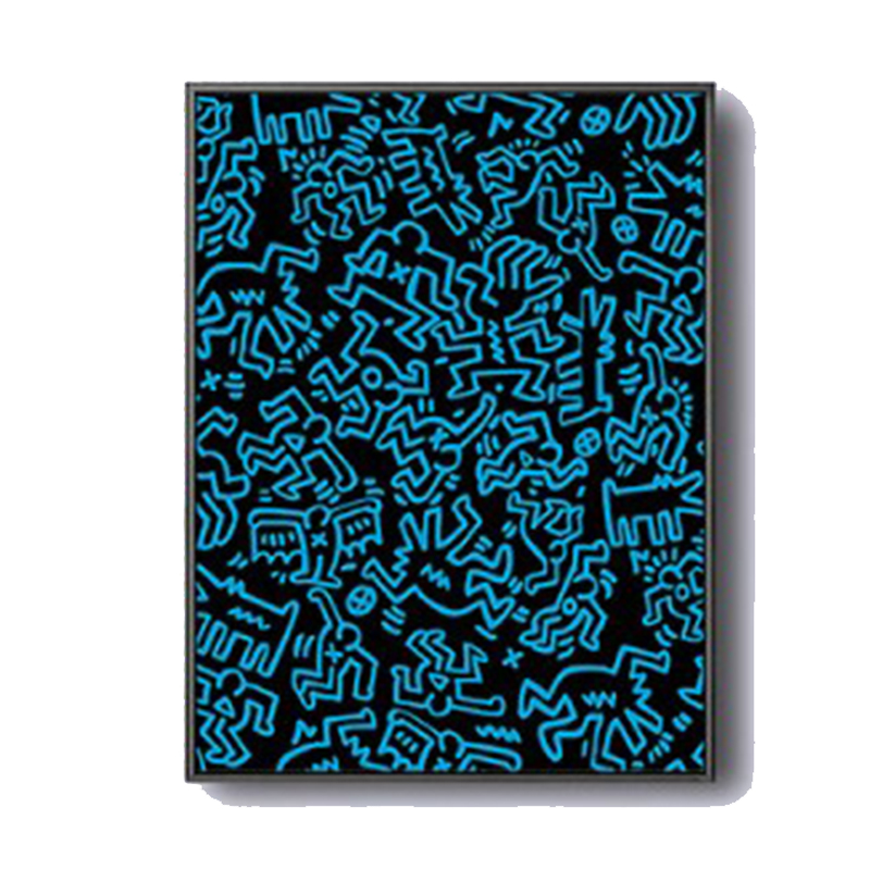 Постер Keith Haring 7 Черный Синий Постер Keith Haring 7 Черный Синий в Кирове | Loft Concept