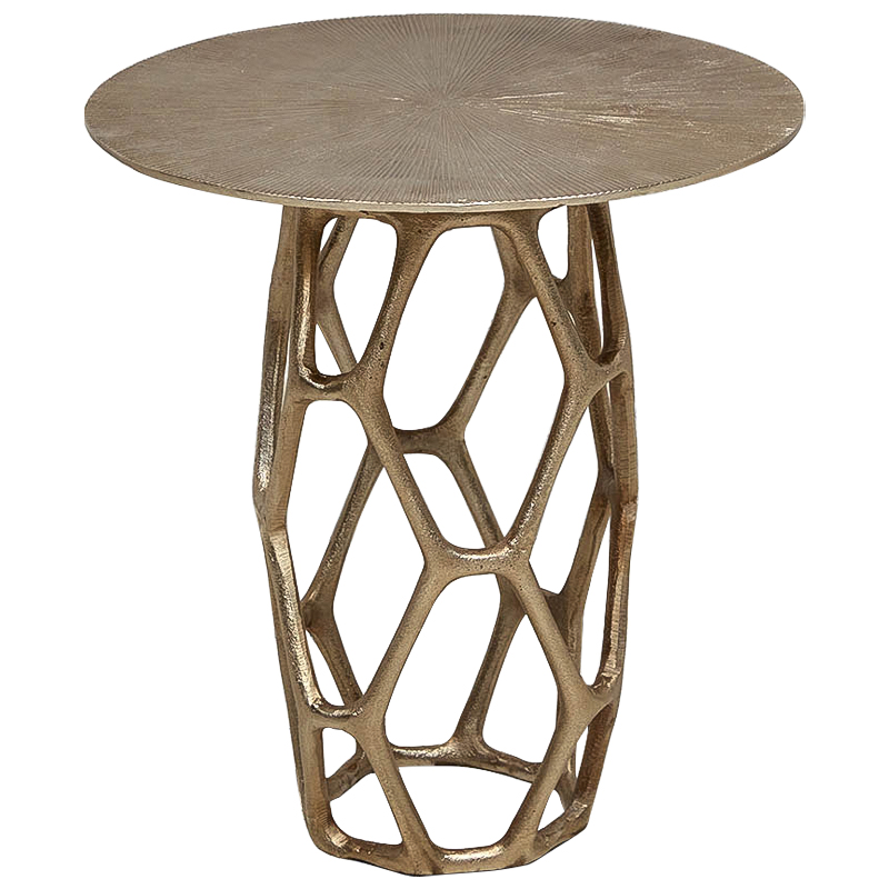 Круглый приставной столик из металла Mahdi Side Table Винтажное Темное Золото Круглый приставной столик из металла Mahdi Side Table Винтажное Темное Золото в Кирове | Loft Concept
