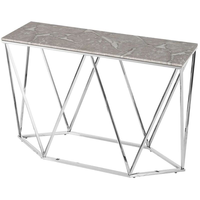 Консоль Kovaldzhi Collection Frame Geometry Silver Бежево-серый Белый Мрамор Bianco Серебряный Консоль Kovaldzhi Collection Frame Geometry Silver Бежево-серый Белый Мрамор Bianco Серебряный в Кирове | Loft Concept