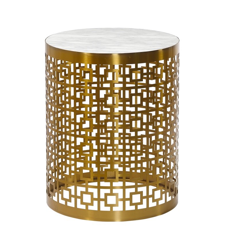 Приставной стол Artesia Side Table Table White Глянцевое золото Белый Приставной стол Artesia Side Table Table White Глянцевое золото Белый в Кирове | Loft Concept