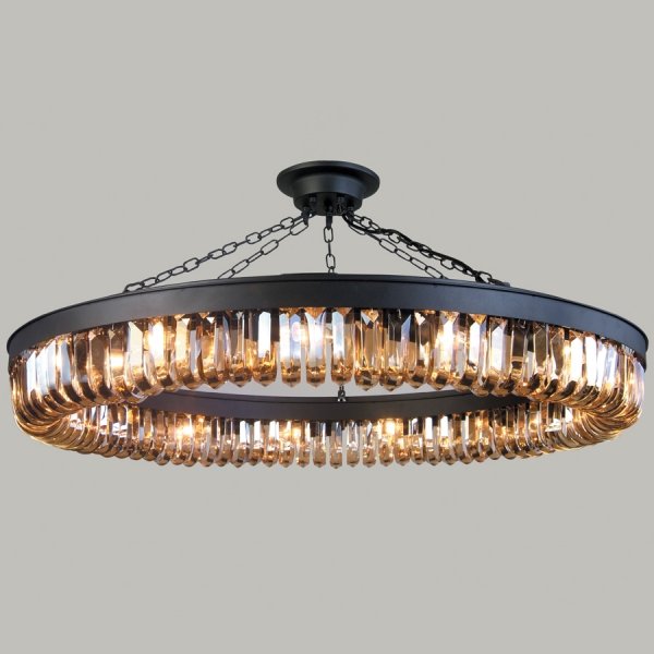 Люстра Retro Frozen Glass Chandelier 15 Черный Люстра Retro Frozen Glass Chandelier 15 Черный в Кирове | Loft Concept