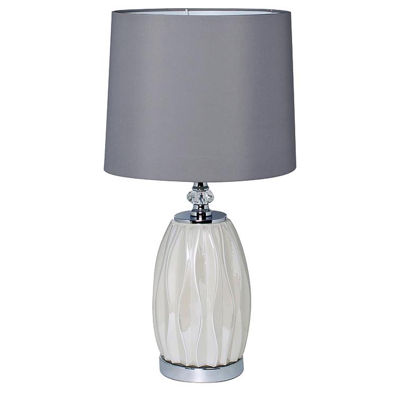 Настольная лампа Christer Table Lamp white glass Голубой Серый Никель Настольная лампа Christer Table Lamp white glass Голубой Серый Никель в Кирове | Loft Concept