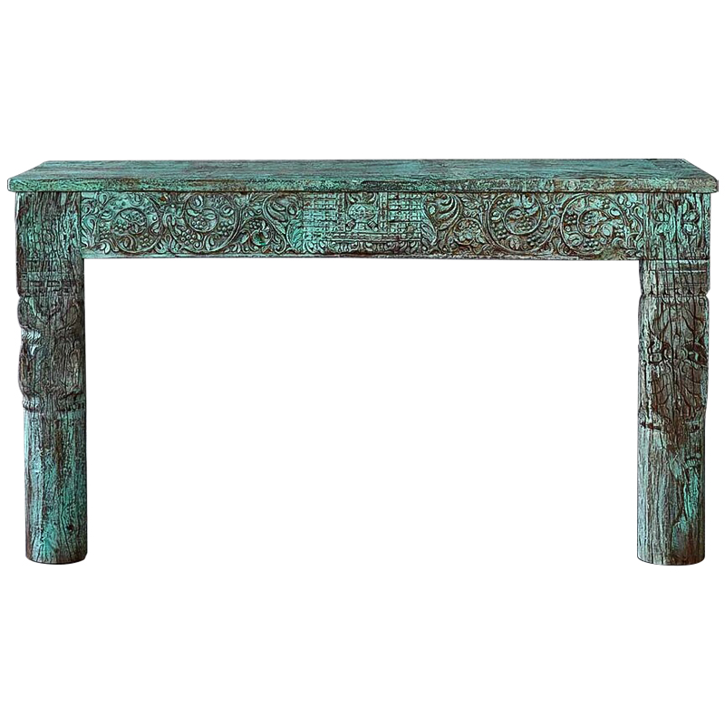 Консоль Aravind Console Бирюзовый Коричневый винтаж Консоль Aravind Console Бирюзовый Коричневый винтаж в Кирове | Loft Concept