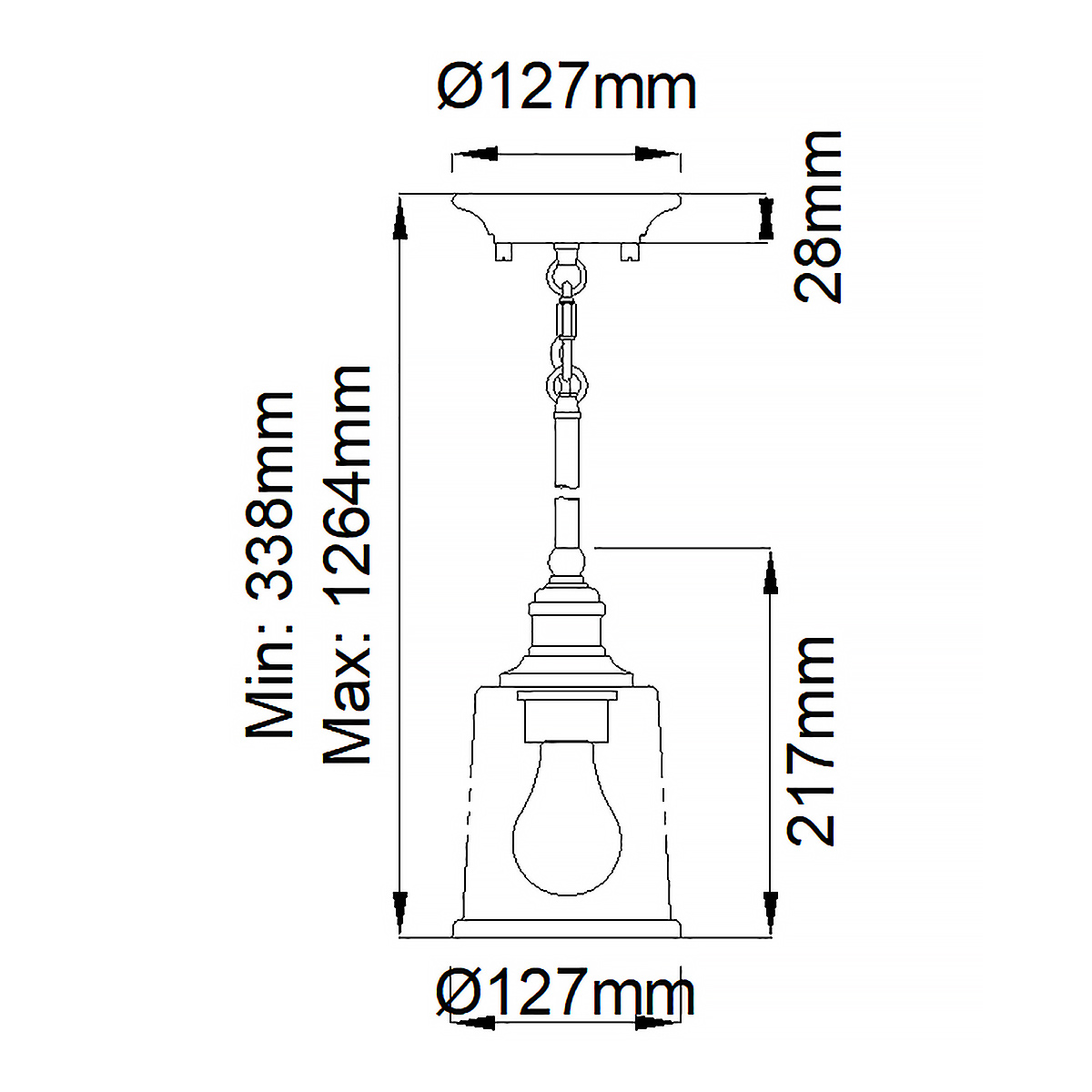 Подвесной светильник со стеклянным плафоном в форме колокола с эффектом пузырьков Kichler в Кирове