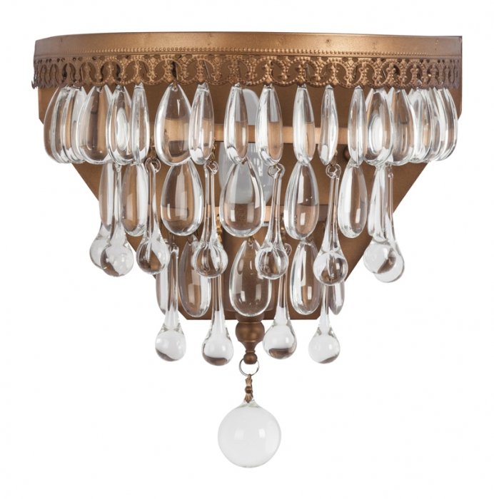 Бра Clarissa Glass Drop Sconce Бронза Бра Clarissa Glass Drop Sconce Бронза в Кирове | Loft Concept