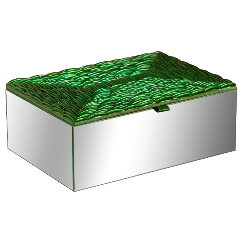 Шкатулка Green Scales Mirrored Box Зеленый Зеркало Шкатулка Green Scales Mirrored Box Зеленый Зеркало в Кирове | Loft Concept