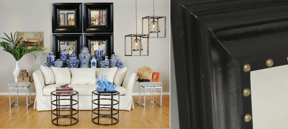Зеркало настенное состаренное Black Foursquare Зеркало настенное состаренное Black Foursquare - Loft-Concept в Кирове