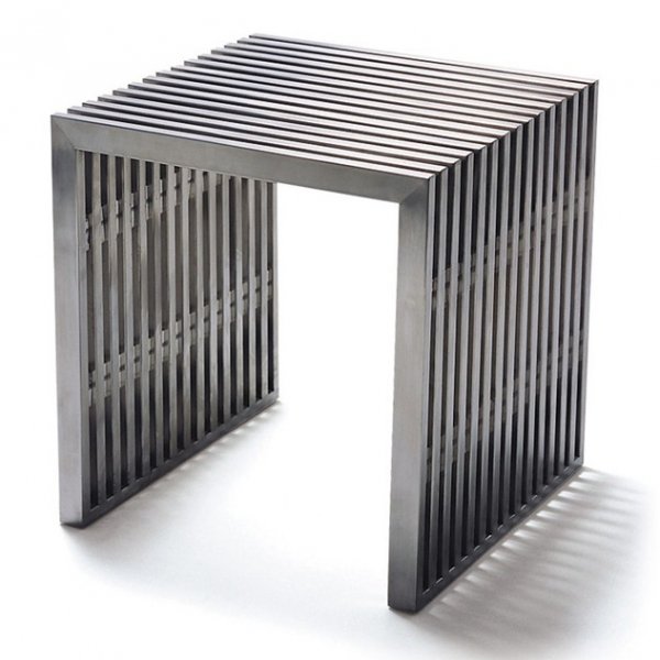 Приставной стол Metal Ribs Counter Table Золотой Хром Приставной стол Metal Ribs Counter Table Золотой Хром в Кирове | Loft Concept
