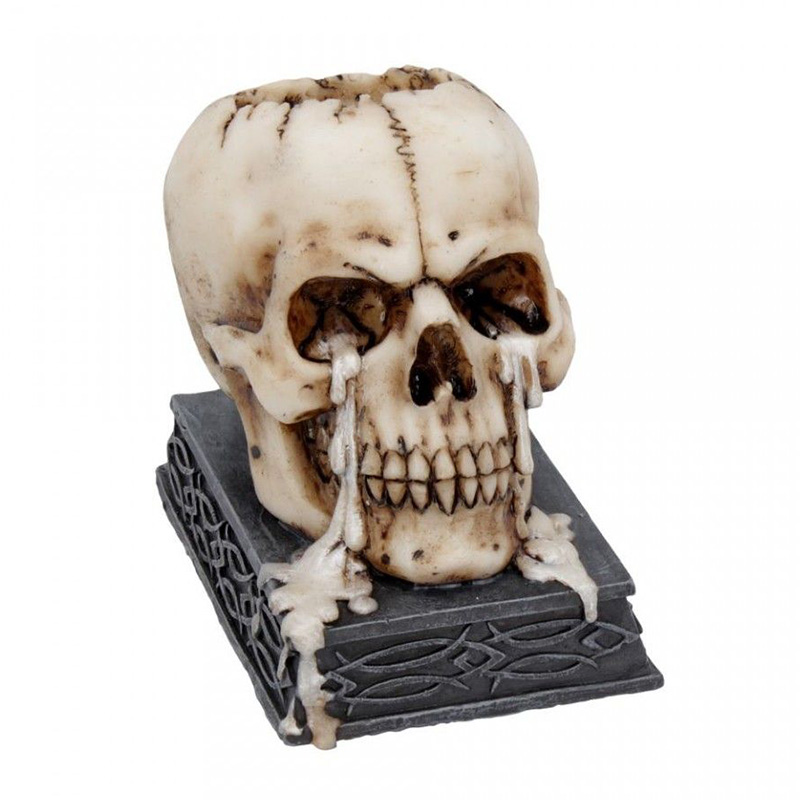 Подсвечник Skull Candlestick Серый Коричневый Подсвечник Skull Candlestick Серый Коричневый в Кирове | Loft Concept