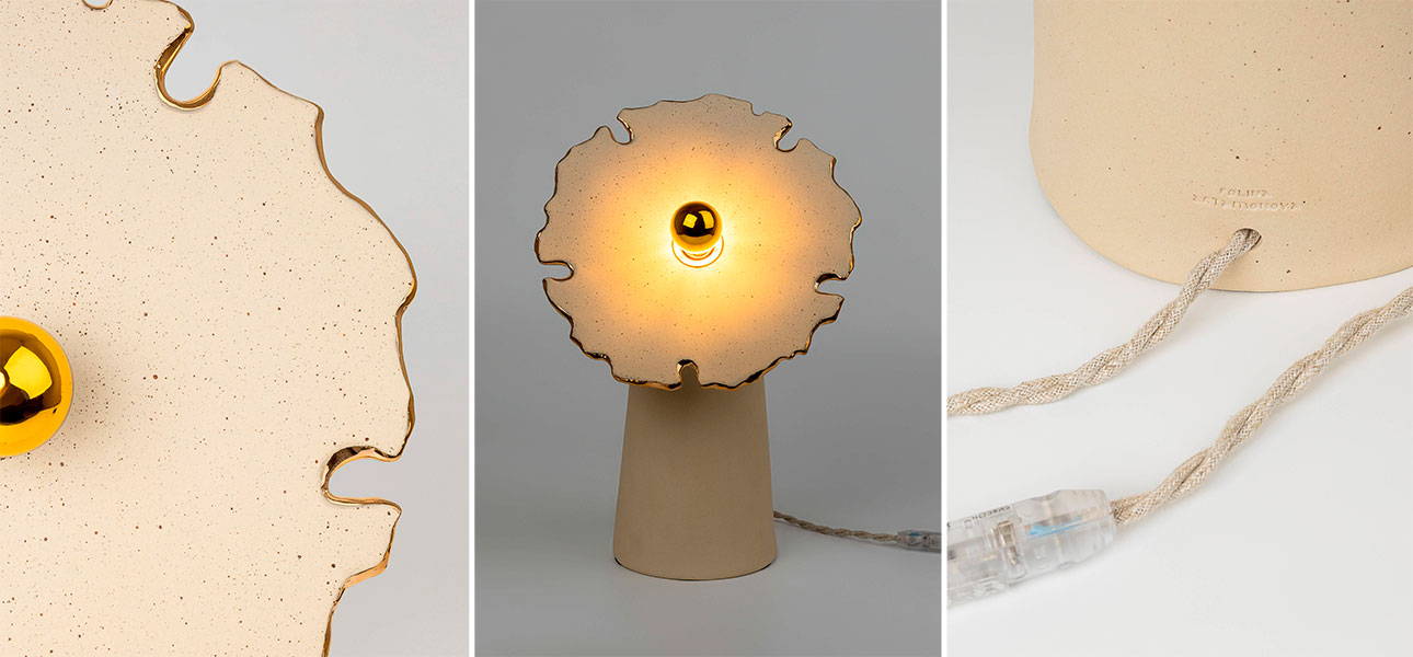 Настольные лампы FLOW gold - фото №1