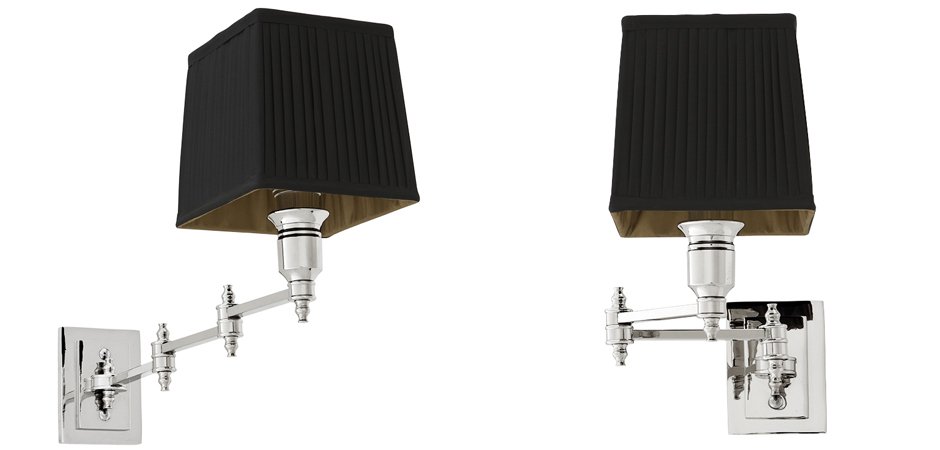 Бра Wall Lamp Lexington Swing Nickel+Black Бра Wall Lamp Lexington Swing Nickel+Black - Loft-Concept в Кирове