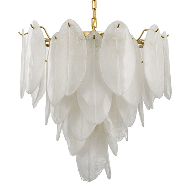 Люстра Angel Style Italian Murano Glass Золотой Прозрачный белый в Кирове | Loft Concept 